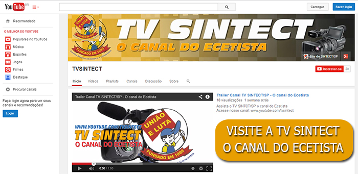 TV Sintect - O canal do Ecetista