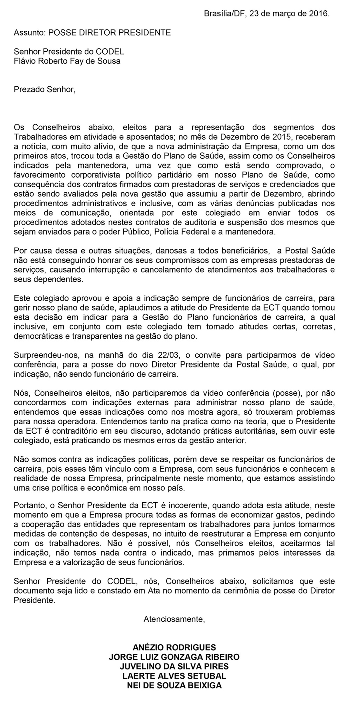 carta_nomeacao_diretor_presidente_PostalSaude